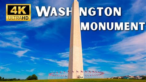 Washington Monument 4k In Usa Cbelisk Shaped Building Landmark 4k