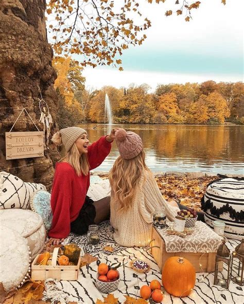Fall Picnic By The Lake ~ The Best Time Of Year For Cuddly Warm Knits And Hot Coffee With