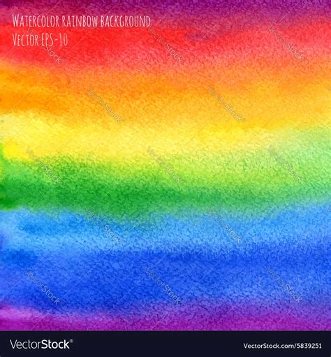 Watercolor Abstract Rainbow Background Royalty Free Vector