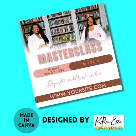 Masterclass Diy Flyer And Certificate Bundle Canva Template Etsy