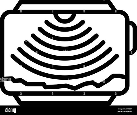 Echo Sounder Screen Icon Outline Style Stock Vector Image And Art Alamy