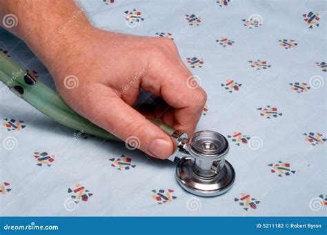 Examination With Stethoscope Stock Photo Image Of Professional