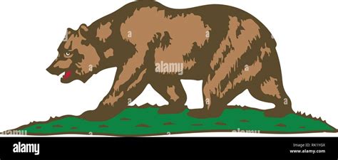 vector de escudo de armas del estado de california oso californiano imagen vector de stock alamy