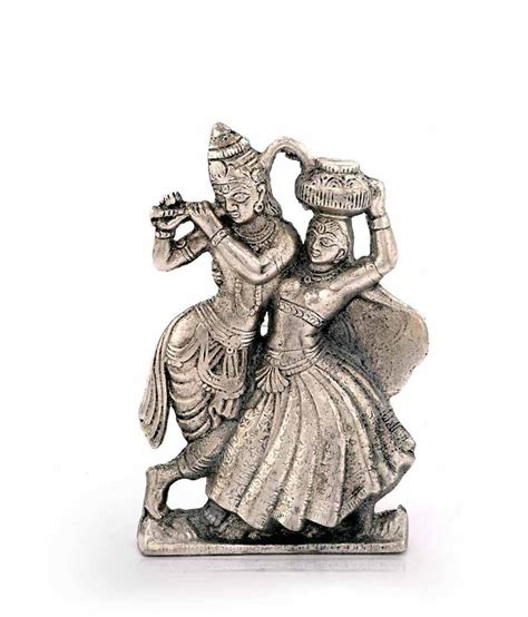 Shree Sai Handicraft White Aluminium Metal Home Decor Lord Radha