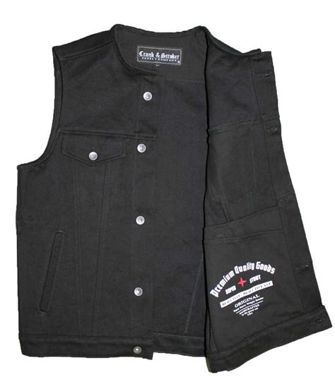 Black Denim Club Vest By Cands