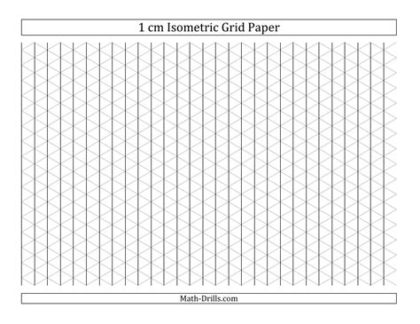 Black 1 Cm Isometric Grid Paper Template Download Printable Pdf