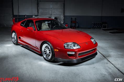 Whether you import a toyota supra or buy one domestically, always check the cars condition and take your time. Renaissance Red Toyota Supra MKIV - CCW D110 Polished Wheels
