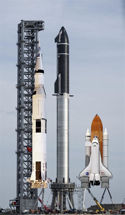 Starship Size Comparison Space Shuttle And Saturn V Rspacexlounge