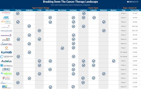 Cancer Therapeutics Drug Matrix The Pipeline Among The Top Private