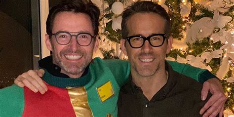 Hugh Jackman And Ryan Reynolds Continue Their Ugly Christmas Sweater