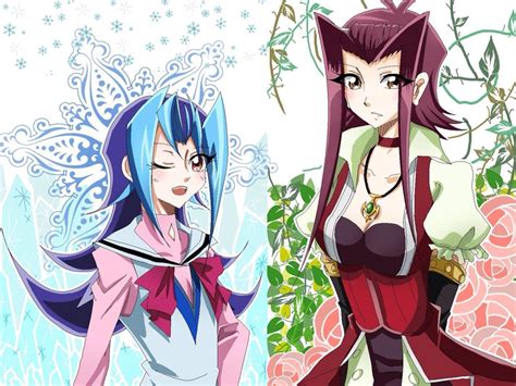 Yugioh Zexal And Yugiohl 5ds Fan Art Rio Kastle And Akiza Cold Vs Warm Ice Vs Nature Yugioh