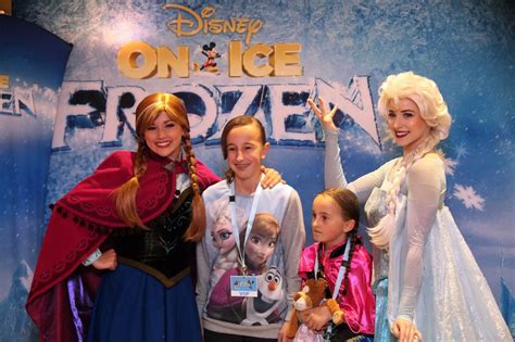 Children Meet Characters Anna And Elsa From Disneys Frozen On Ice At