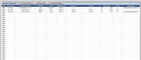 Planilhas Em Excel Editaveis Cadastro Cliente E Produtos R 6700