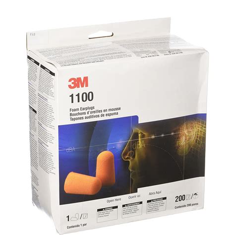 Buy 3m 1100 Foam Uncorded Earplugs 200 Pairbox Online Safety