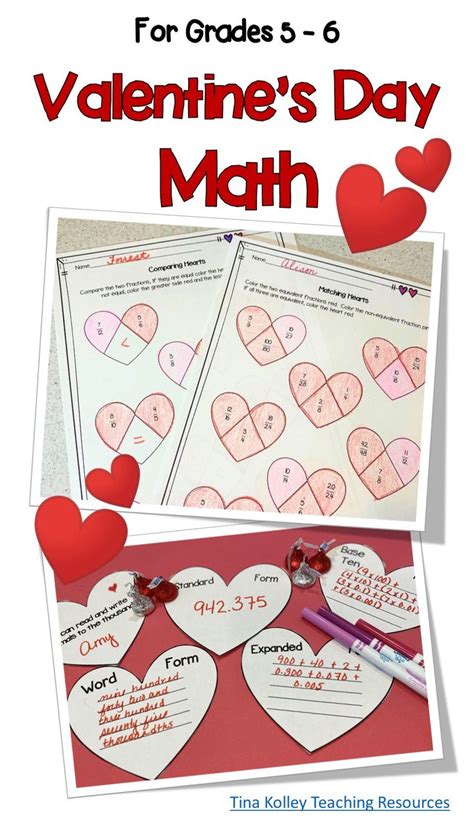 Valentines Day Math Activities Valentines Day 5th Grade Math