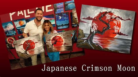 Paint And Sip Japanese Crimson Moon Pinots Palette San Bruno