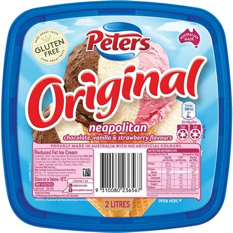 Peters Original Neapolitan Ice Cream 2l Woolworths