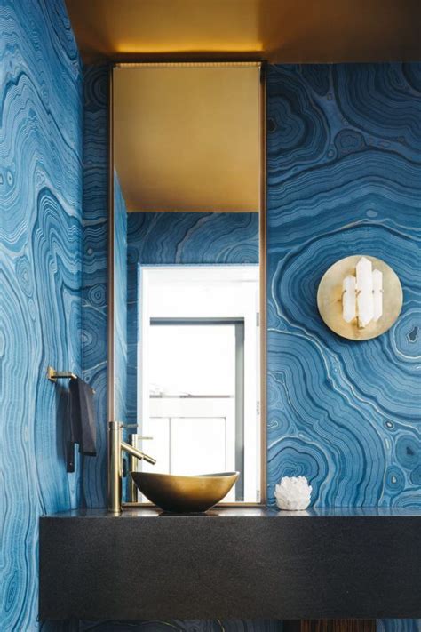 Onyx Geodes Marble Trend Alert Modern Powder Rooms Blue Powder