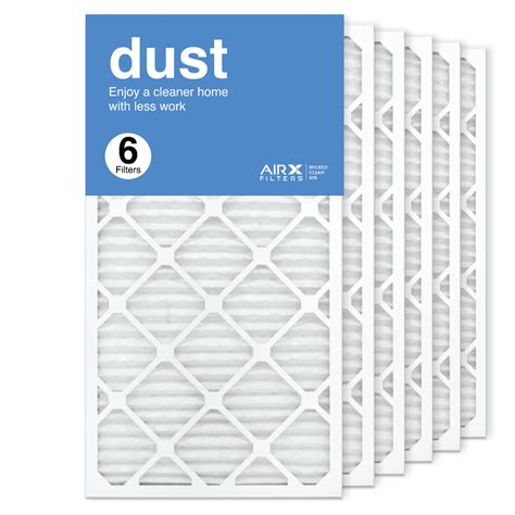 Airx Filters Dust 16x30x1 Air Filter Replacement Merv 8 Ac Furnace Pleated Filter 6 Pack