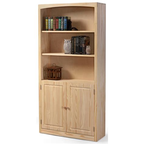 Archbold Furniture Pine Bookcases 3672d Bookcase 36 X 72 With Door Kit