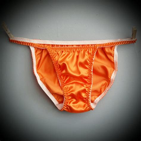 Womens Satin String Bikini Panties Etsy