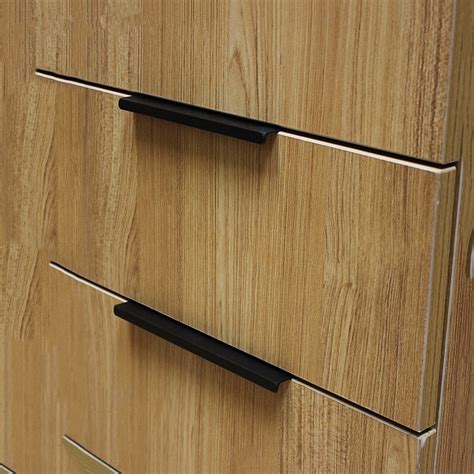 Get free shipping on qualified modern drawer pulls or buy online pick up in store today in the hardware department. Modern simple cabinet door edge handle wardrobe drawer pulls black hidden furniture handle Zinc ...
