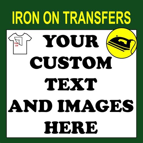 Personalised Custom Iron On T Shirt Transfer Quality Print Your Name
