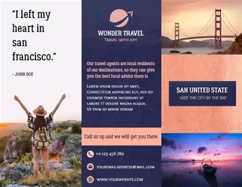 50 Free Editable Travel Brochure Templates Photoadking