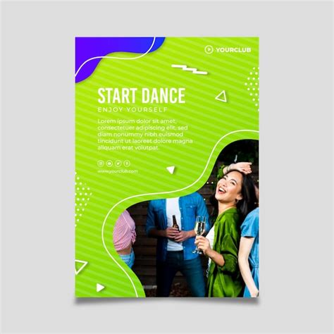 Free Vector Dance Party Flyer Template