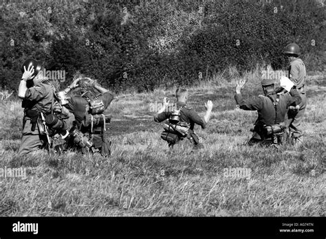 Germans Surrender To The American Infantry In Normandy France 1944