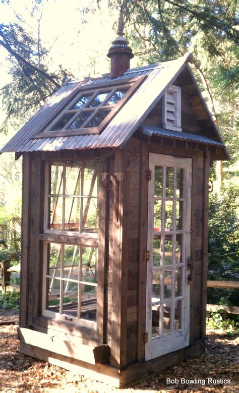 Photo Greenhouse In The Woods Rustic Greenhouses Rustic Shed Small