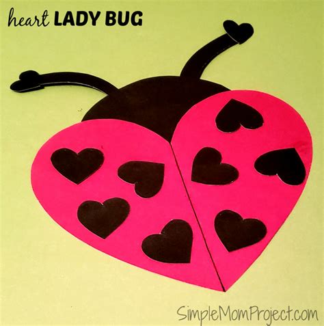 Free Printable Heart Shaped Ladybug Craft Ladybug Crafts Homemade
