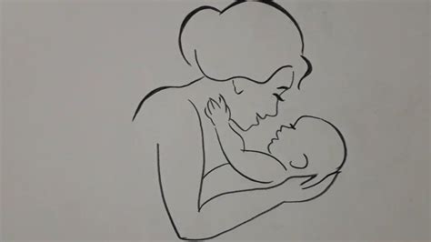 Once a day we will post a theme for you to draw. Pencil drawing on mother's day /mother's day drawing - YouTube