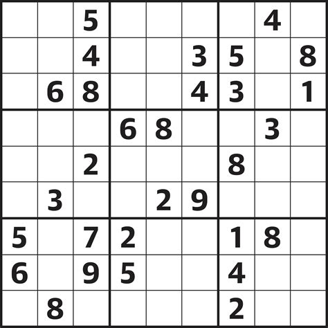 Free Printable Easy Sudoku