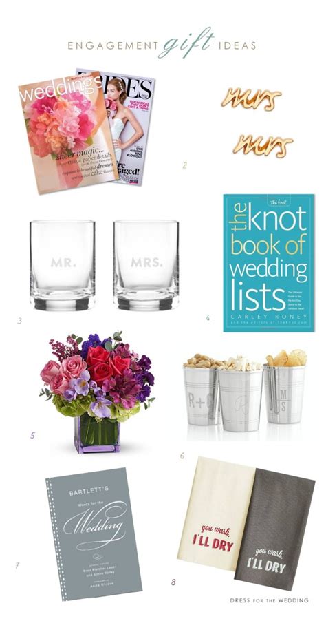 Ideas on what to bring to the happy couple. 8 Great Engagement Gift Ideas