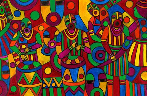 The Festival Painting By Emeka Okoro Fine Art America