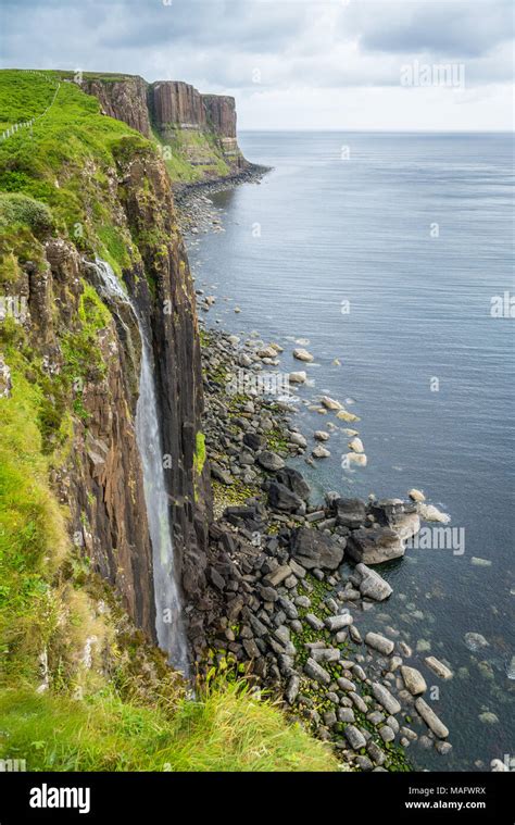 The Famous Kilt Rock Sea Cliff In North East Trotternish Isle Of Skye