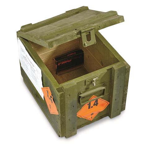 Danish Military Surplus Wood X Ammo Box Like New Ammo Boxes Cans At Sportsman