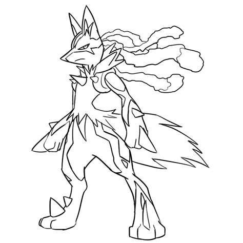 Mega Evolution Lucario Coloring Page You Can Use These Free Mega