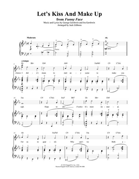 Lets Kiss And Make Up Sheet Music By George Gershwin Piano Vocal