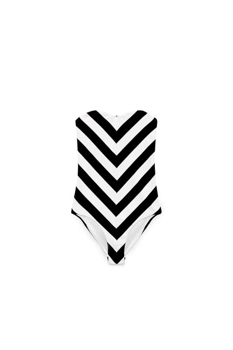 barbie™ mattel striped swimsuit black white zara thailand