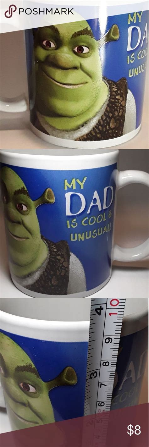 Shrek My Dad Is Cool Mug Fathers Day Blue Green Dreamworks Shrek My Dad