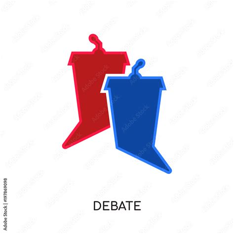 Debate Logo Isolated On White Background For Your Web Mobile And App