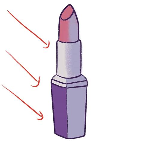 How To Draw A Simple Lipstick Easy Step By Step Tutorial
