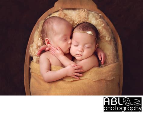Newborn Twin Photo Shoot Idea Telling Secret San Diego San Diego