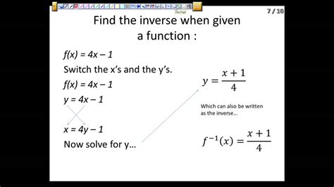 One To One And Inverse Functions Youtube