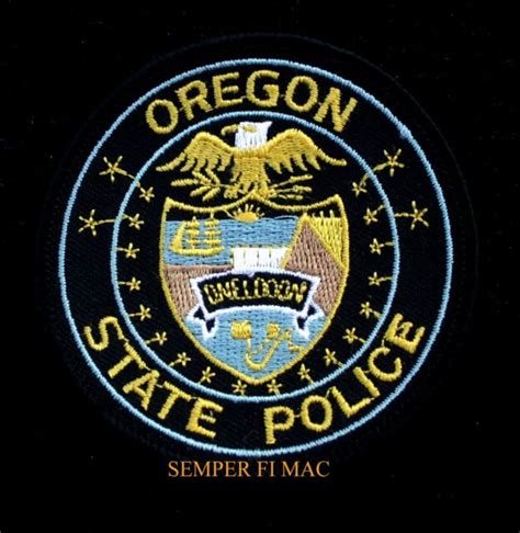 Oregon State Police Shoulder Iron On Patch Or Police For Collectible