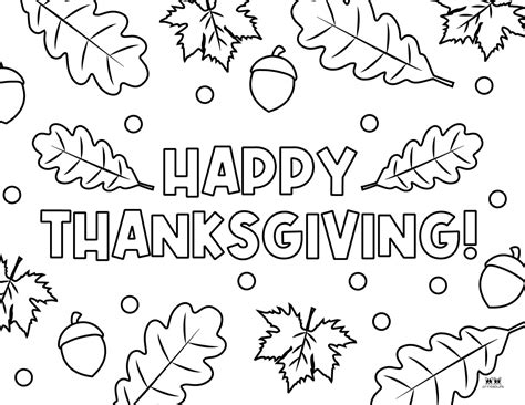 Free Printable Happy Thanksgiving Coloring Pages