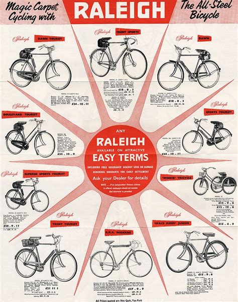 Raleigh Bicycle Catalog For 1958 Raleigh Bicycle Raleigh Bikes Old