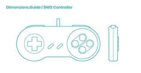 Snes Controller Dimensions And Drawings Mockup Free